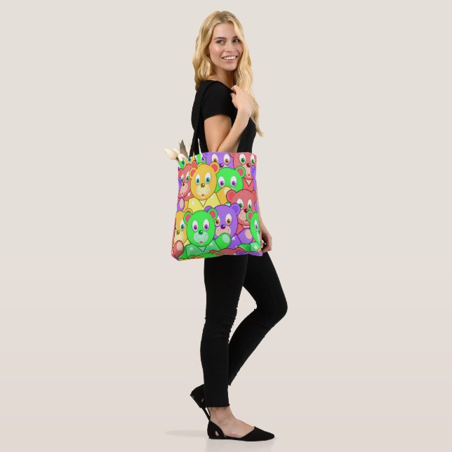 Sac fourre-tout Nounours coloré (Sur le modèle)