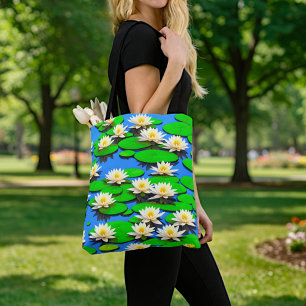Sac fourre-tout Nymphéas blanches