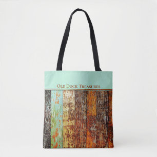Sac fourre-tout Old Dock Treasures. Style usé par