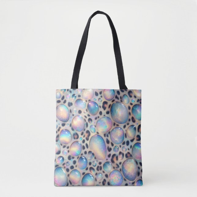 Sac fourre-tout opale à imprimé léopard girly posh (Devant)