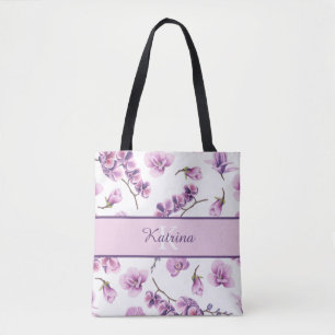 Sac fourre-tout orchidée monogramme