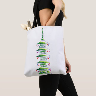 Sac fourre-tout pagode de Noël en chinoiserie