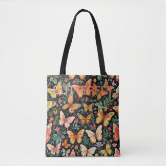sac fourre-tout papillon