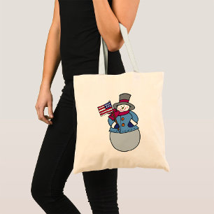 Sac fourre-tout Patriotique Snowman