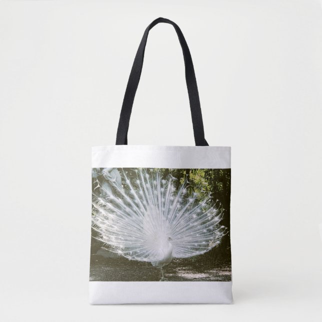 Sac fourre-tout Peacock blanc (Devant)