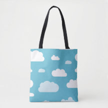 Sac fourre-tout pelucheux à ciel de nuages