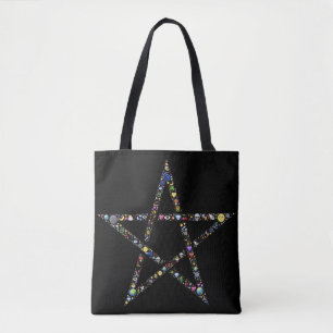 sac fourre-tout pentagramme wicca