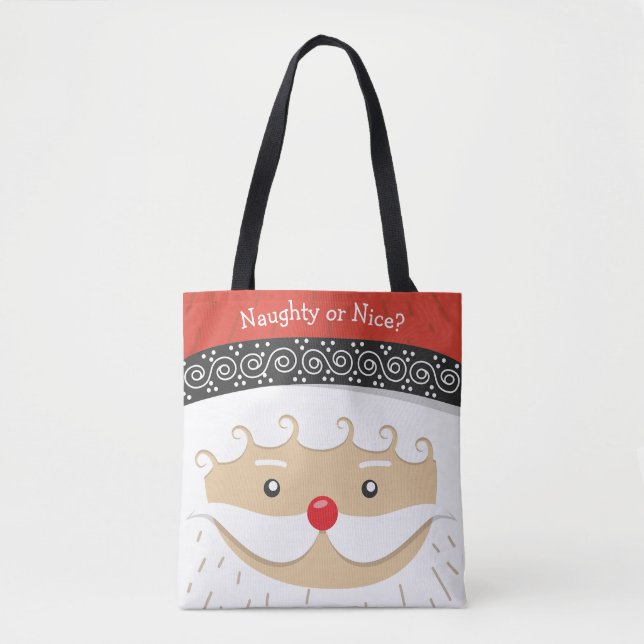 Sac fourre-tout père Noël Face Design (Devant)