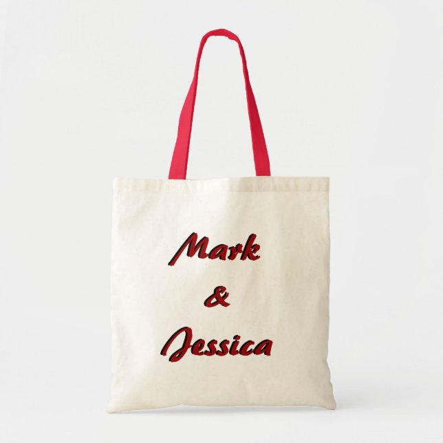 Sac fourre-tout personnalisé à accueil de mariage (Devant)