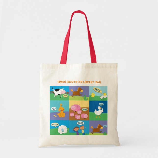 Sac fourre-tout personnalisé à bibliothèque (Devant)