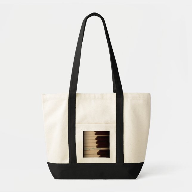 Sac fourre-tout personnalisé à leçon de piano (Devant)