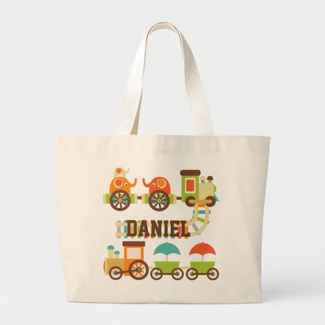 Sac fourre-tout personnalisé à trains (Devant)