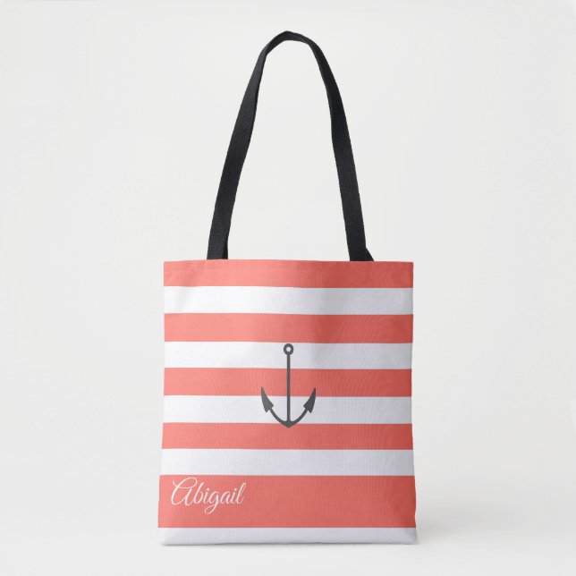 Sac fourre-tout personnalisé Ancre nautique (Devant)