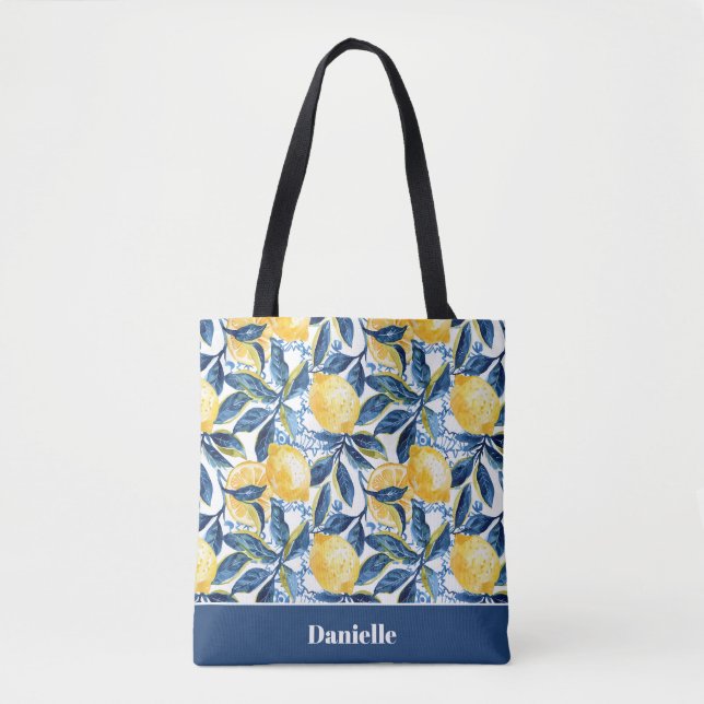 Sac fourre-tout personnalisé au citron (Devant)
