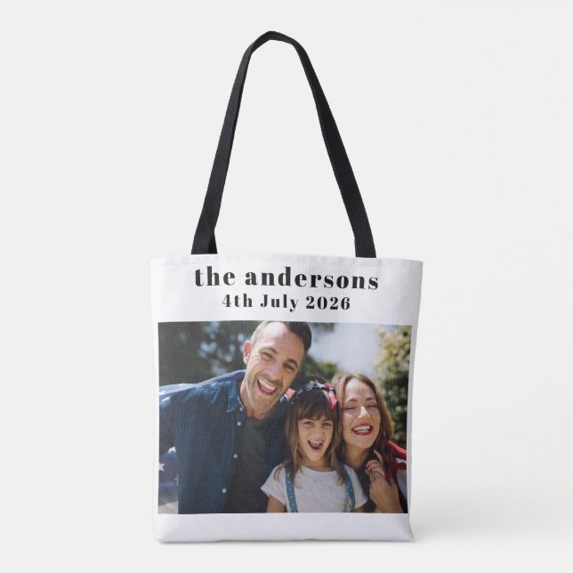 Sac fourre-tout personnalisé avec 2 photos et text (Dos)