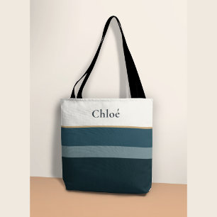 Sac fourre-tout personnalisé avec nom – Design élé