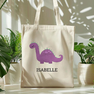 Sac fourre-tout personnalisé avec un joli dinosaur