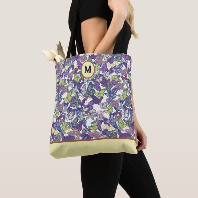 Sac fourre-tout personnalisé de papillon Abstrait  (De près)