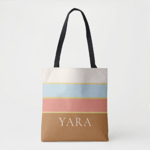 Sac fourre-tout personnalisé Design rayé d'été