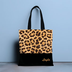 Sac fourre-tout personnalisé Empreinte de léopard