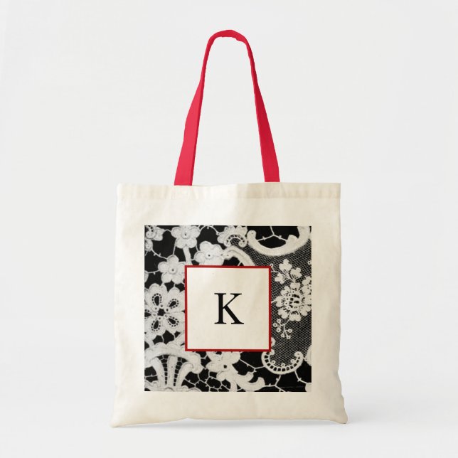 SAC FOURRE-TOUT PERSONNALISÉ INITIAL ANTIQUE MOTIF (Devant)