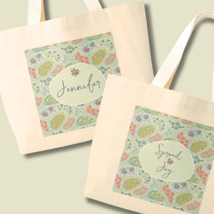 Sac fourre-tout personnalisé Paisley Spread Joy