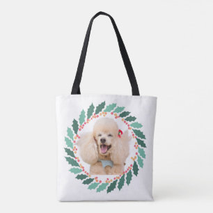 Sac fourre-tout personnalisé photo de Noël rose pa