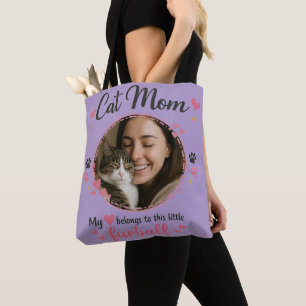 Sac fourre-tout personnalisé pour maman de chat av