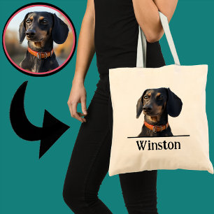 Sac fourre-tout personnalisé pour teckel - Portrai