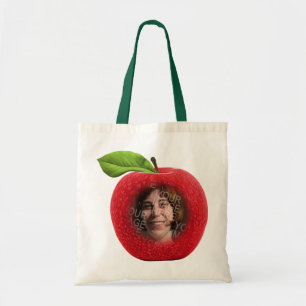 Sac fourre-tout photo Apple Face personnalisé