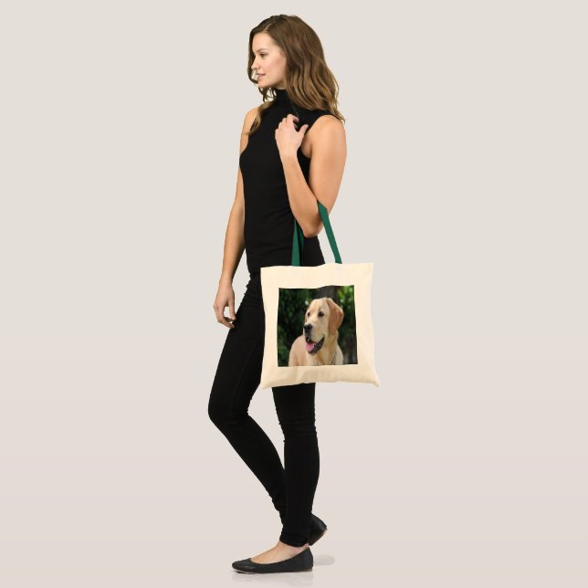 Sac fourre-tout photo de chien personnalisé (Devant (modèle))