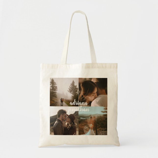 Sac fourre-tout photo personnalisé des couples (Devant)