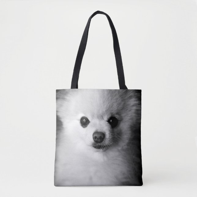 Sac fourre-tout photo Poméranien de chien mou (Devant)