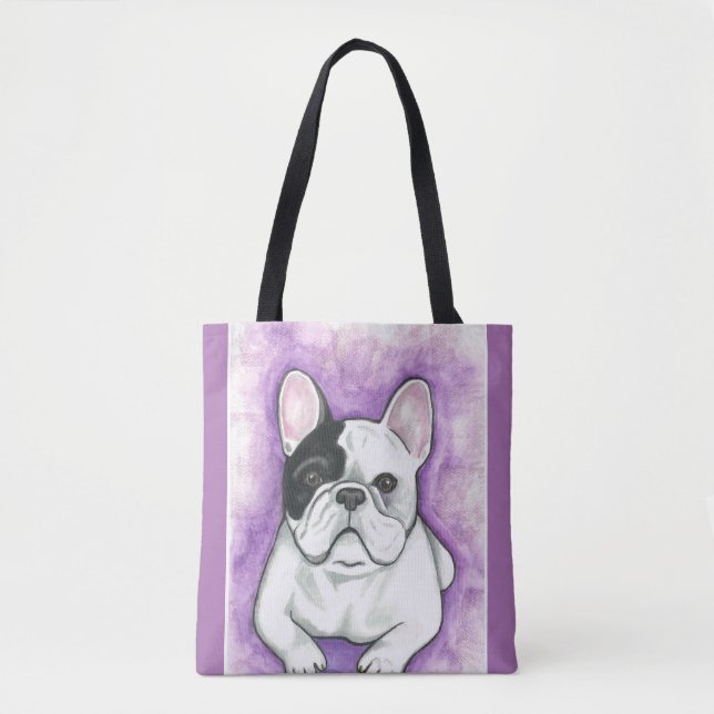 Sac fourre-tout pie à pourpre de bouledogue (Devant)