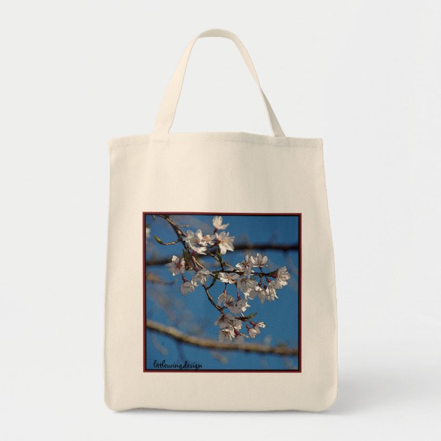 Sac fourre-tout pleurant à fleurs de cerisier (Devant)