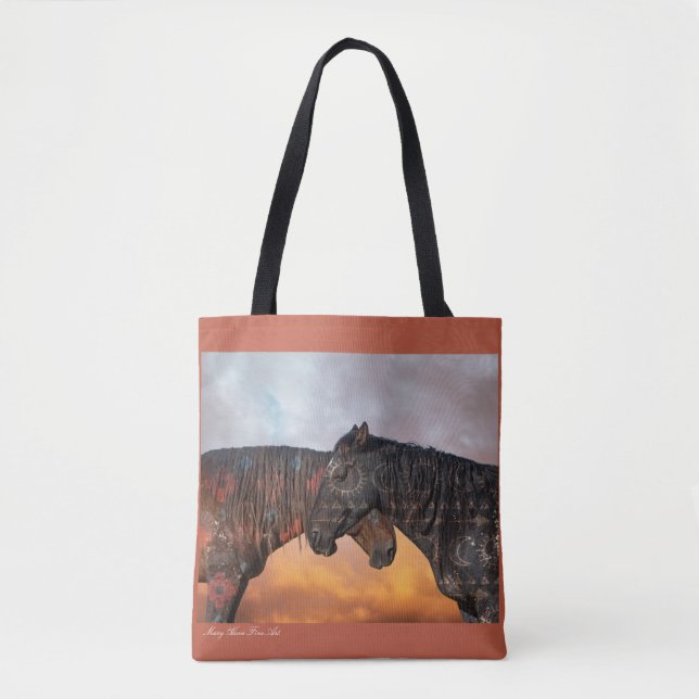 Sac fourre-tout Ponies peintes (Devant)