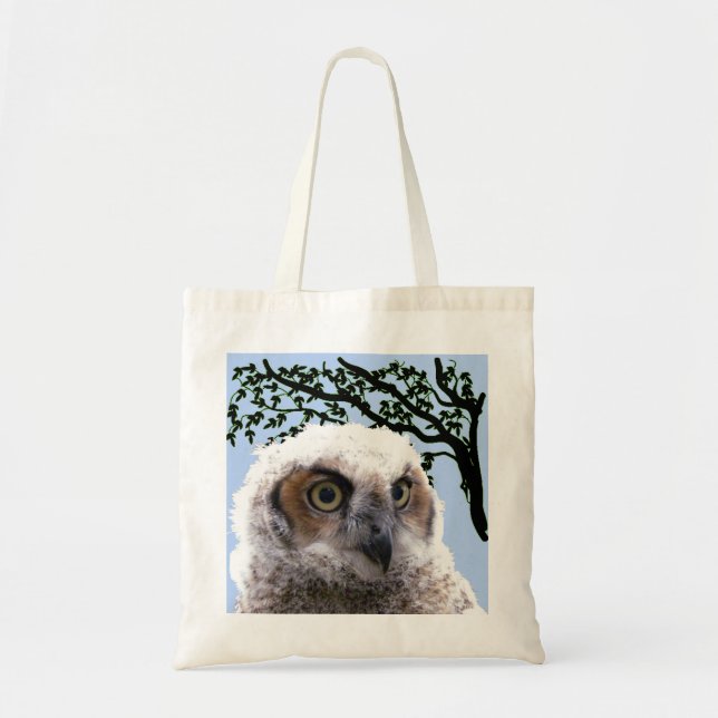 Sac fourre-tout - Portrait de la chouette des bébé (Devant)