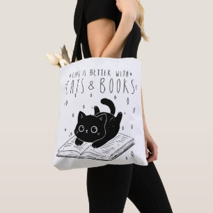 Sac fourre-tout pour amateur de livres avec un cha