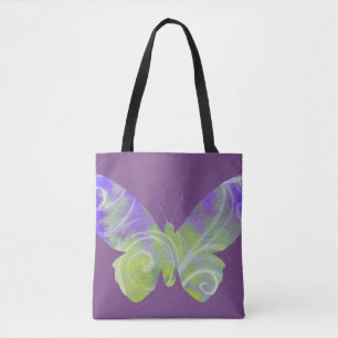Sac fourre-tout pourpre à papillon