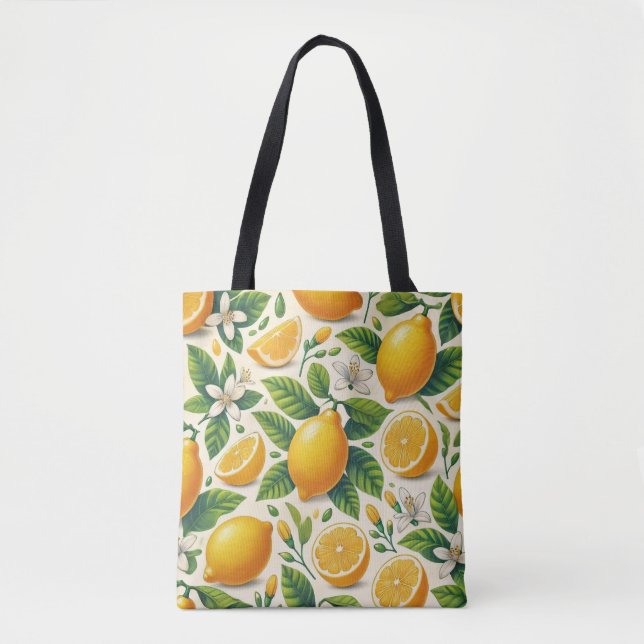 Sac fourre-tout Premium d'impression de citron (Devant)