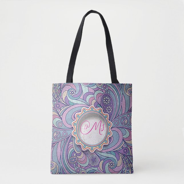 Sac fourre-tout « Purple Paisley » (Devant)