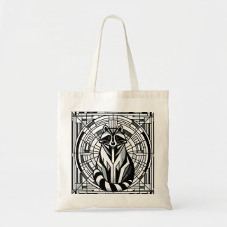 Sac fourre-tout Racoon en verre noir et blanc
