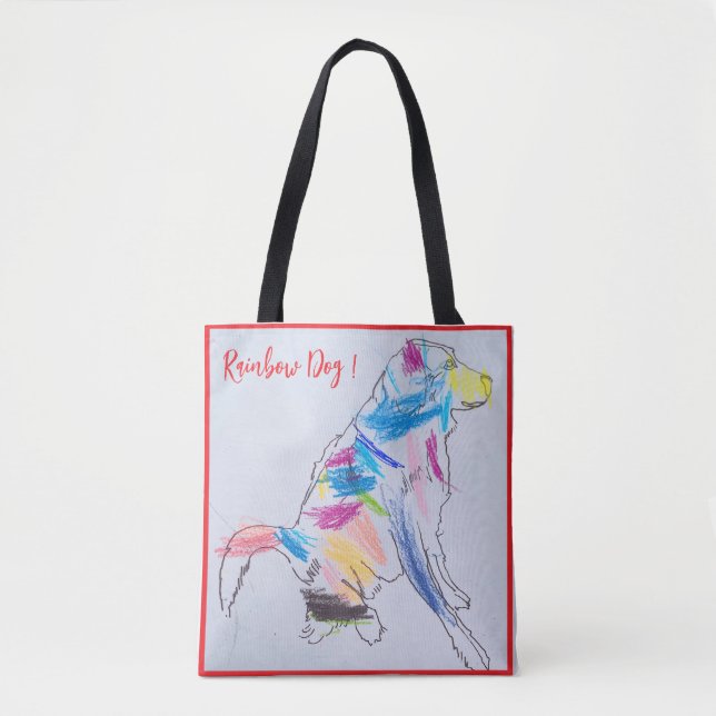 Sac fourre-tout Rainbow Dog (Devant)