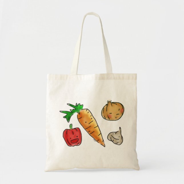 Sac fourre-tout réutilisable à épicerie de légume (Devant)