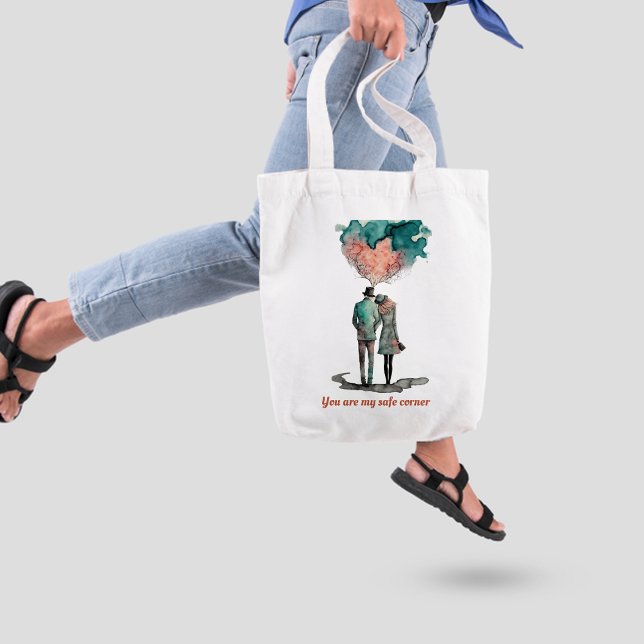 Sac fourre-tout romantique en couple (Art romantic couple Tote Bag
)