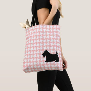 Sac fourre-tout rose écossais Terrier