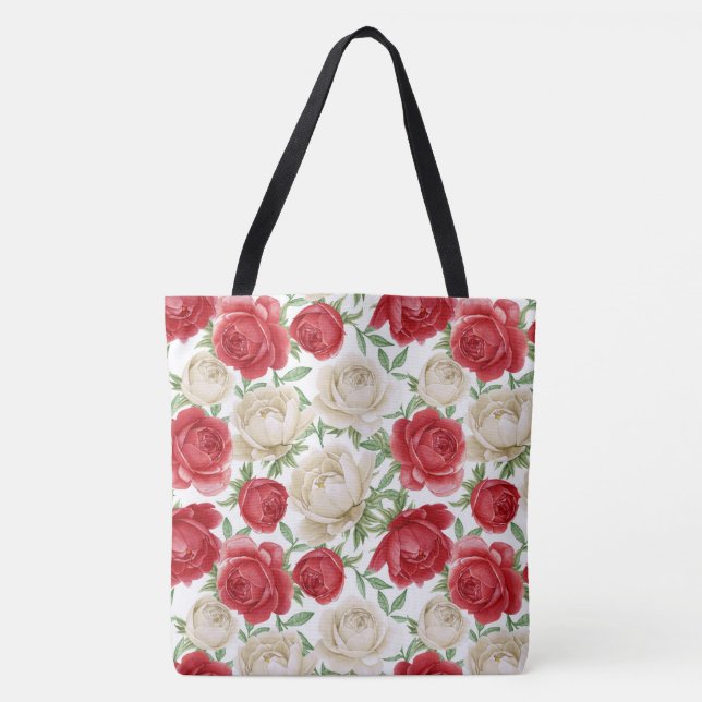 Sac fourre-tout Rose floral (Devant)