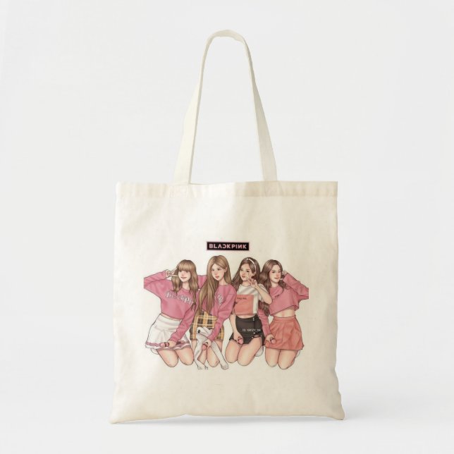 Sac fourre-tout Rose Noir, Super Migné Pour Blink (Devant)