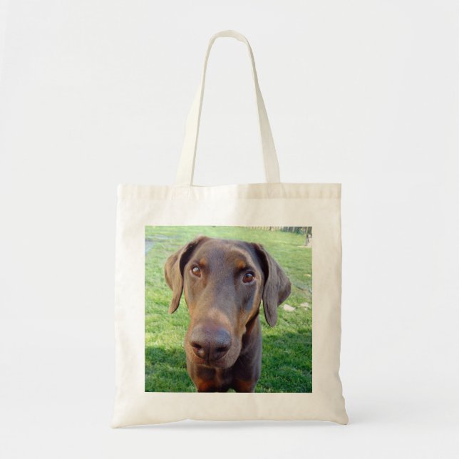 Sac fourre-tout rouge à dobermann (Devant)