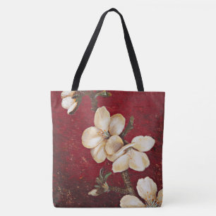 Sac fourre-tout rouge à fleur d'amande